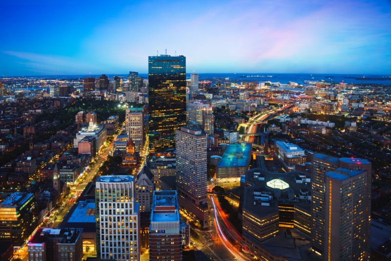 Boston night view